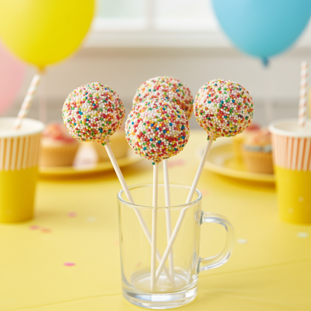 dot cakepops sprrinkles