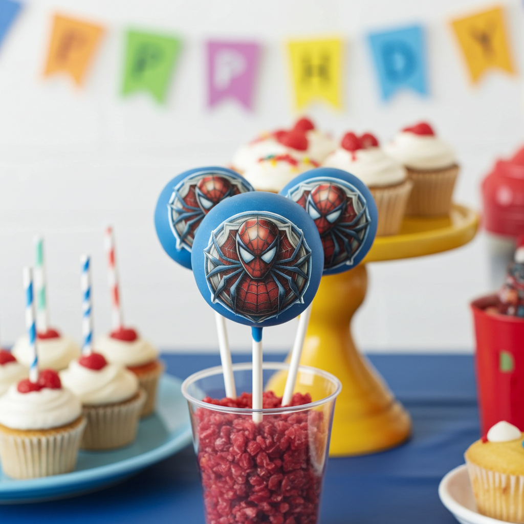 cake pop spiderman