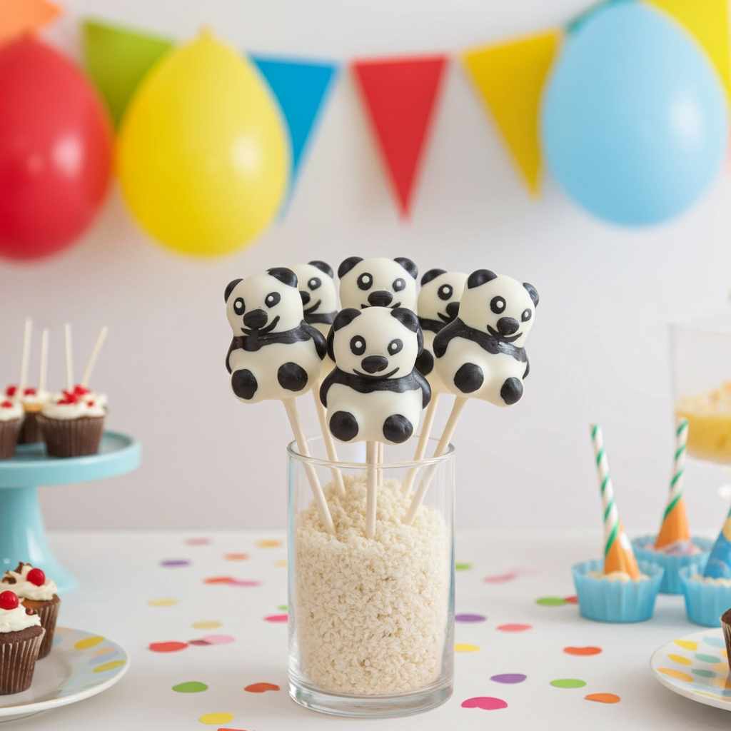 cakepops figuur pandabeer