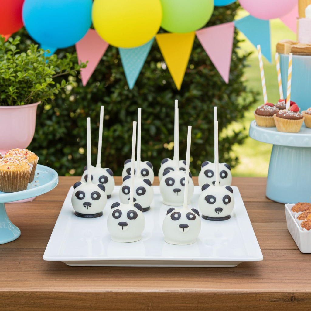 cakepops pandabeer hoofd