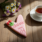 fondant koeken hart juf