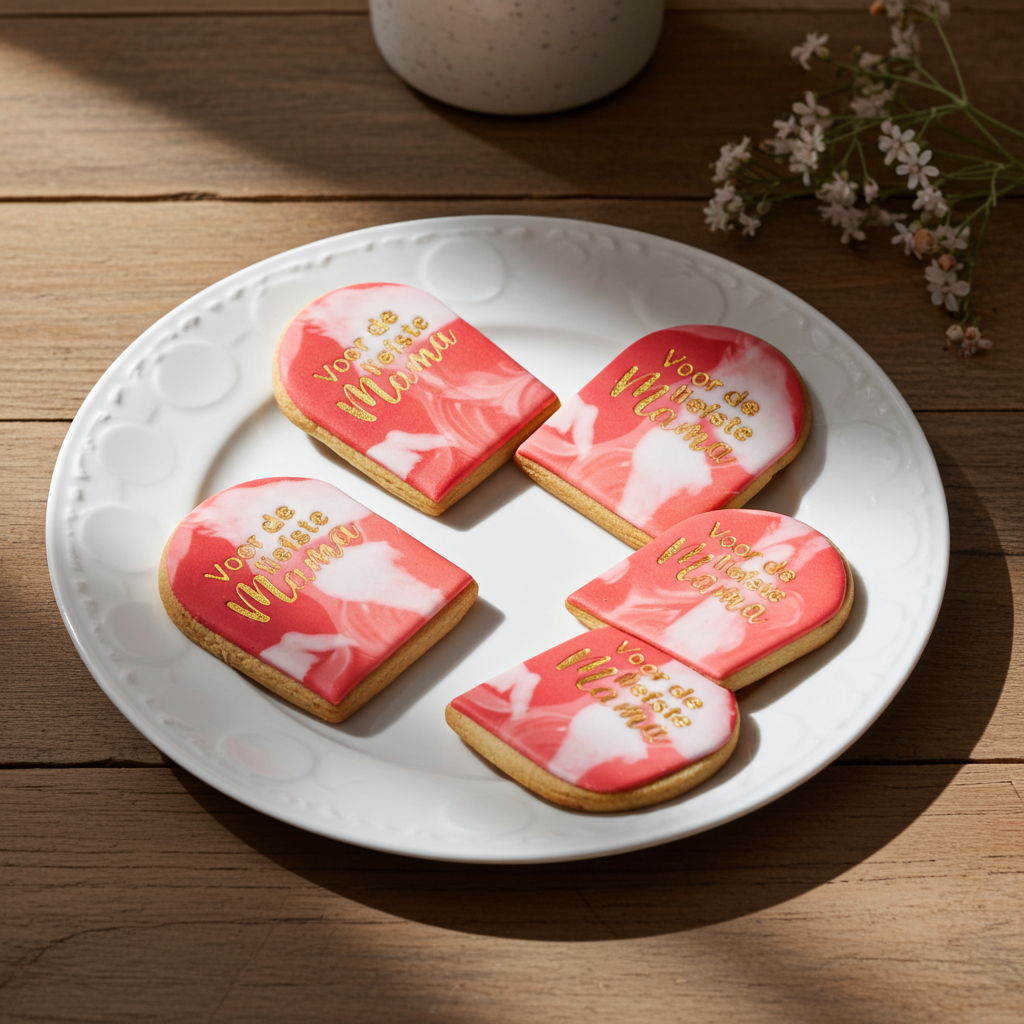 fondantkoek moederdag ngekleurd