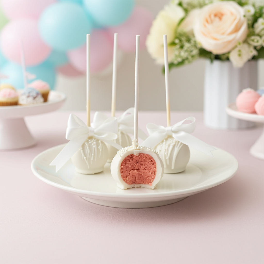 gender cake pop met strik