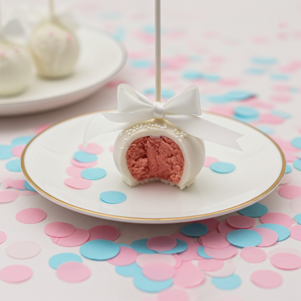 gender cake pops met strik