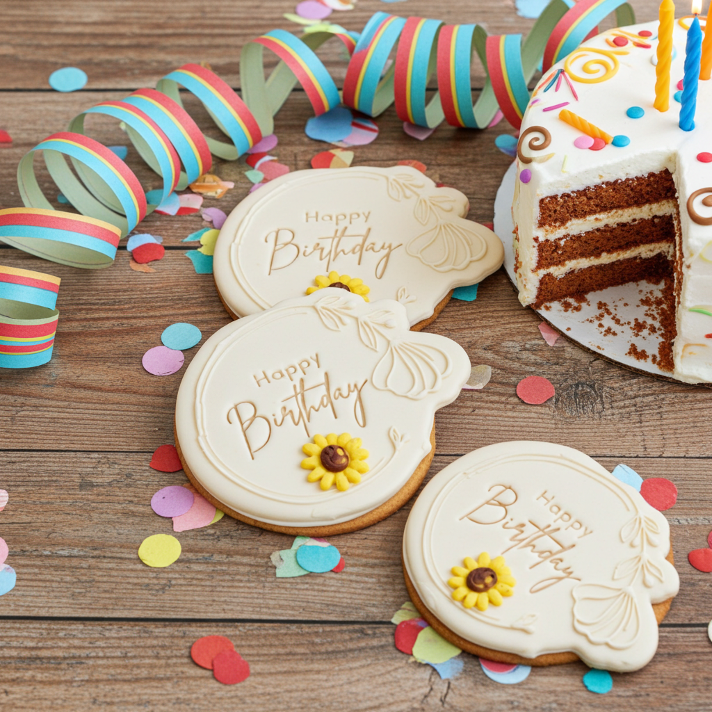 happy birthday fondant koek